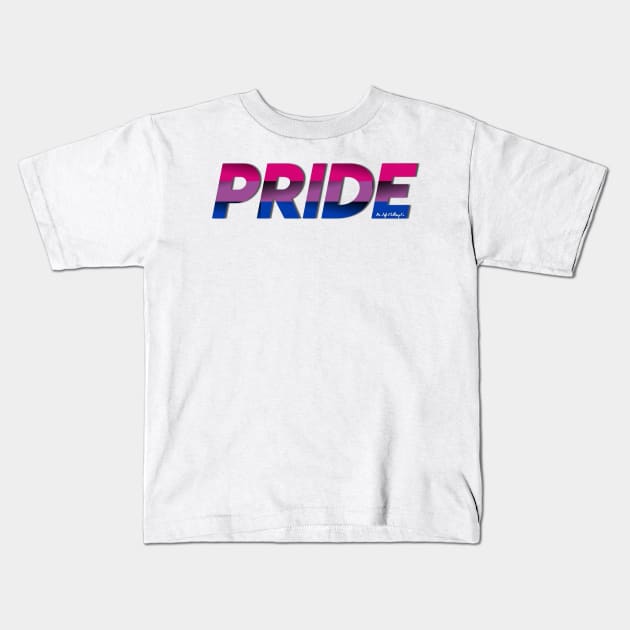 LGBTQ+ PRIDE: Bi-Sexual Pride Flag Kids T-Shirt by BiLifeClothingCo